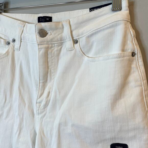 J.Crew Factory Curvy Mid Rise Flare Crop Jean Signature Stretch CG434 White P28 - Picture 4 of 16